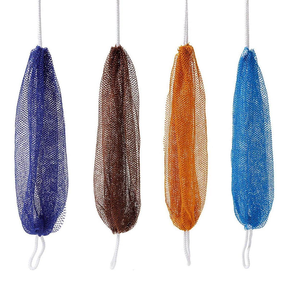 Four net colors hanging side by side