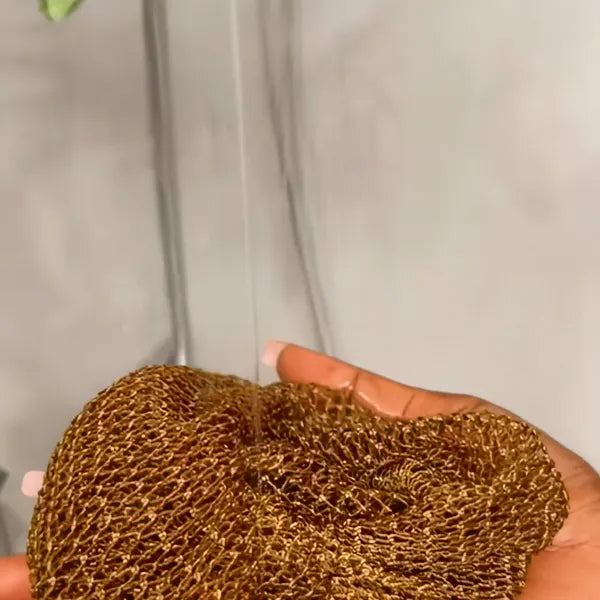 A gathered net held in two hands